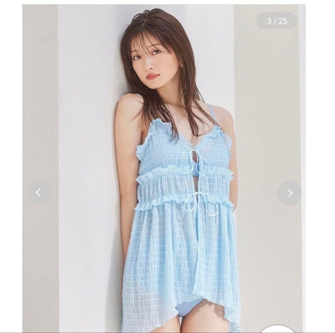 スナイデル　snidel 水着　ワンピースセットビキニ ライトブルー　水色★新品 SNIDEL - Snidel水着の通販 by 蒼空's shop｜スナイデルならラクマ